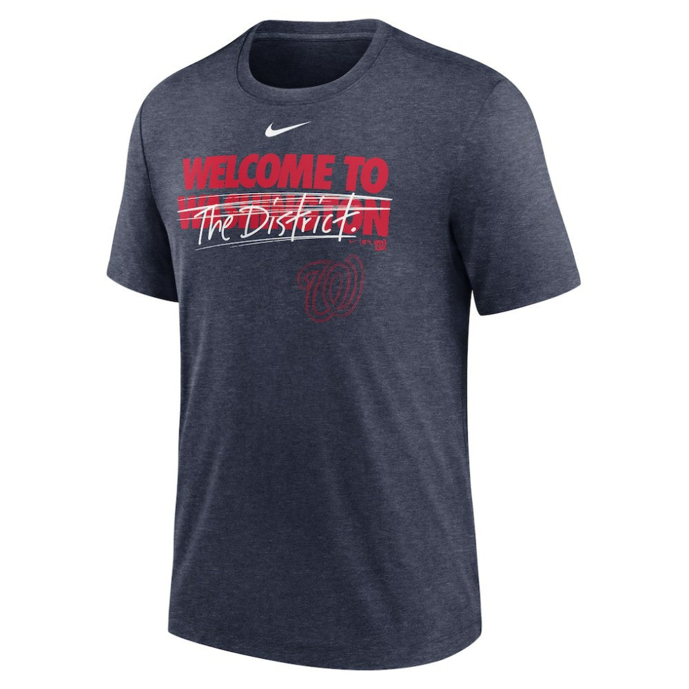 Washington Nationals Nike Home Spin Tri-Blend T-Shirt On Sale