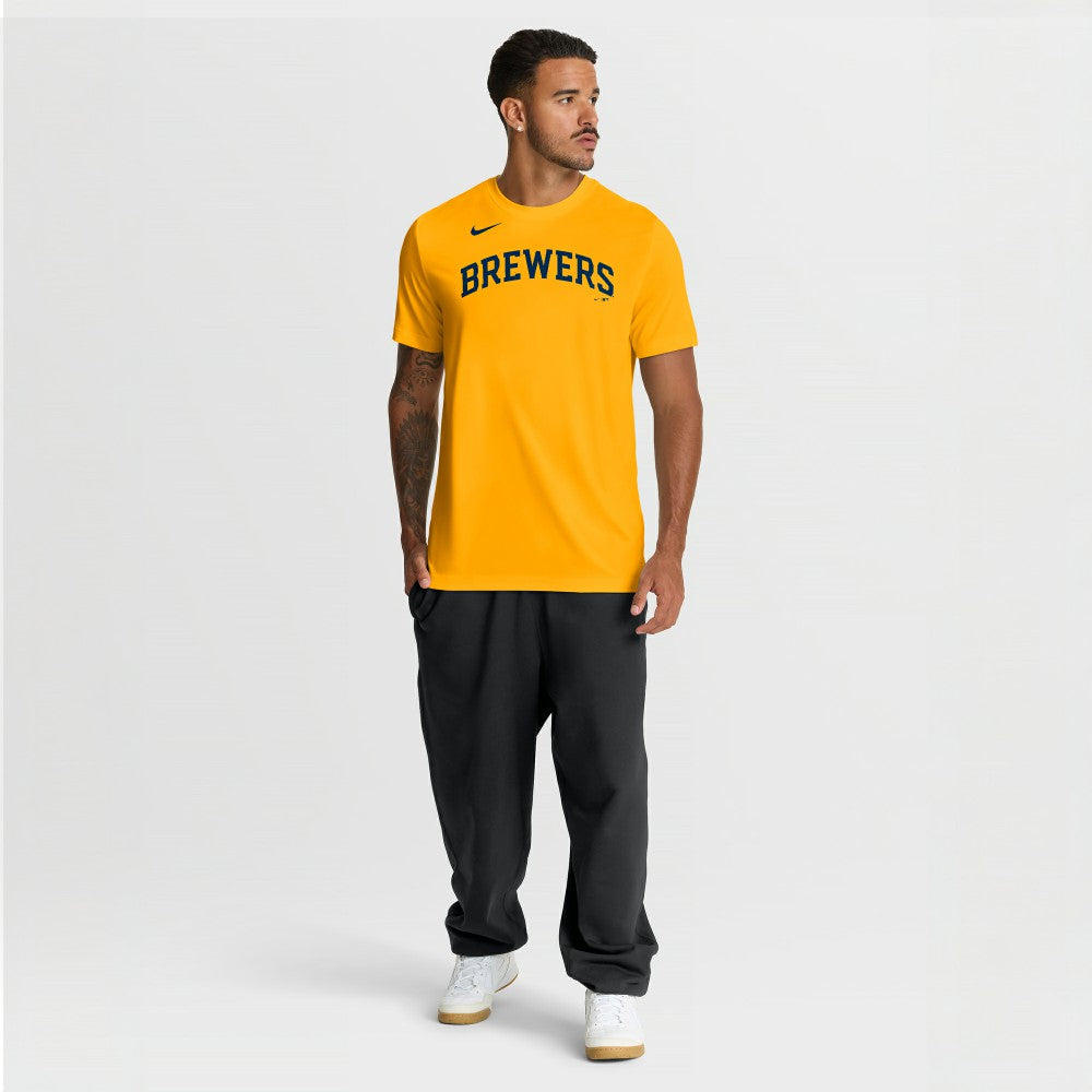 Milwaukee Brewers Nike New Legend Wordmark Dri-FIT T-Shirt Sale