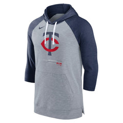 Minnesota Twins Nike Baseball Raglan 3/4-Sleeve Pullover Hoodie Lifestyle