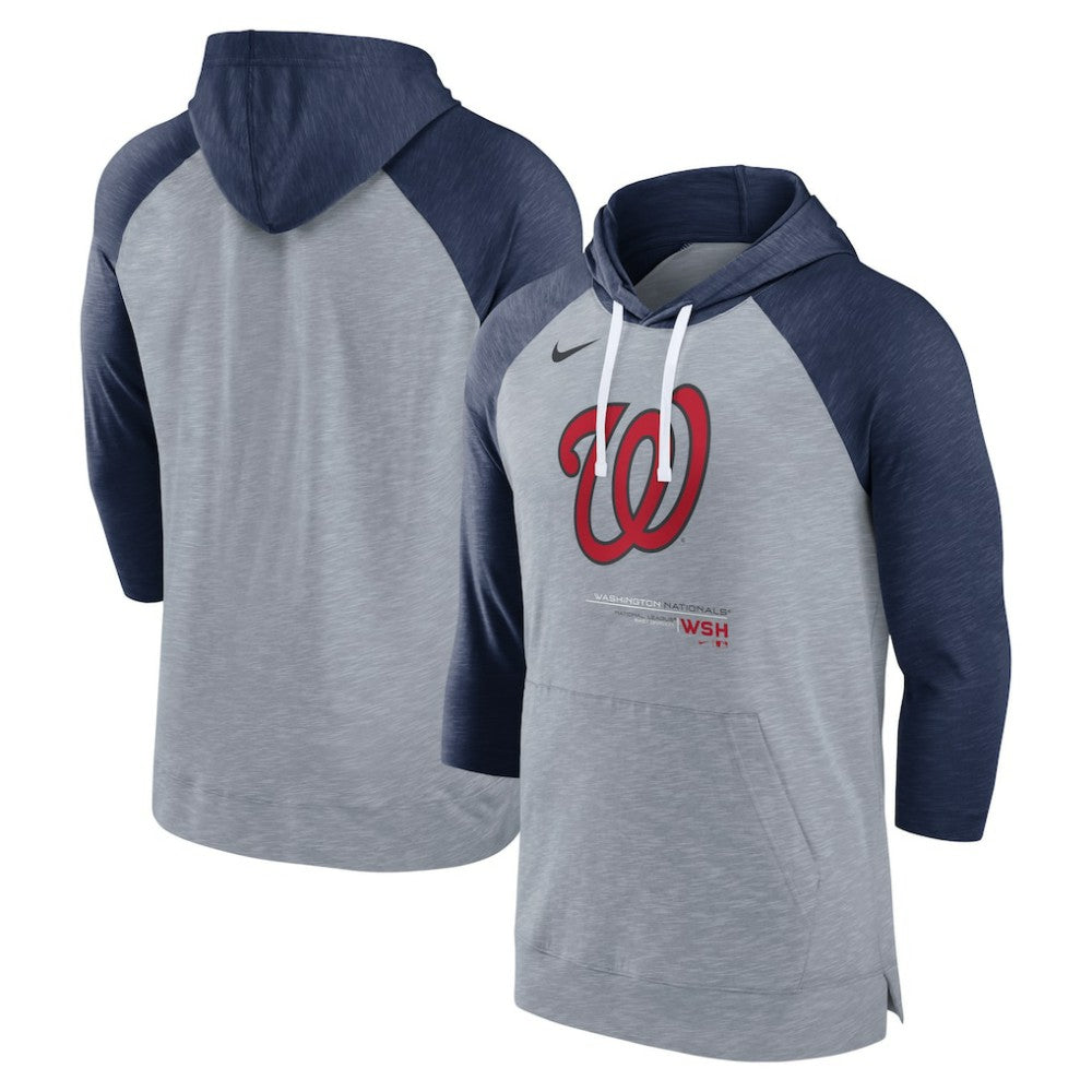 Washington Nationals Nike Baseball Raglan 3/4-Sleeve Pullover Hoodie for sale