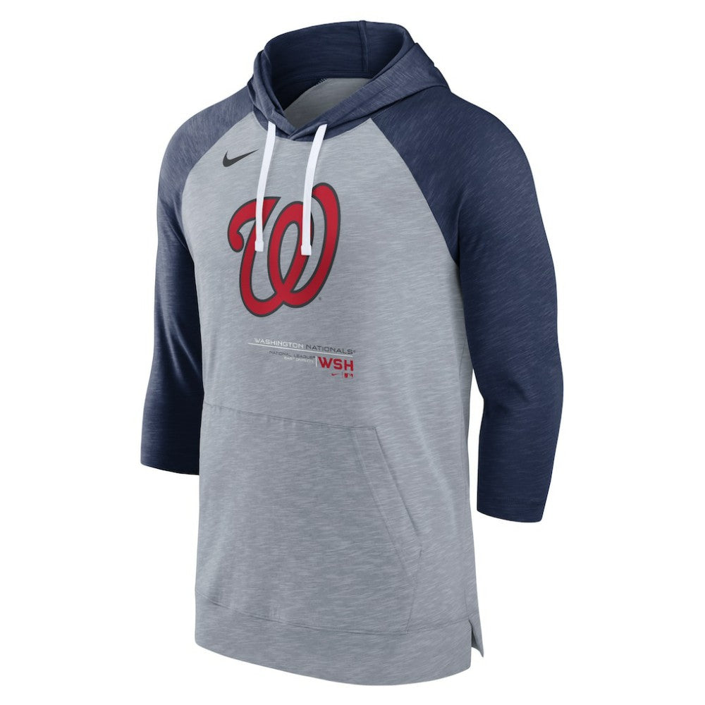 Washington Nationals Nike Baseball Raglan 3/4-Sleeve Pullover Hoodie for sale