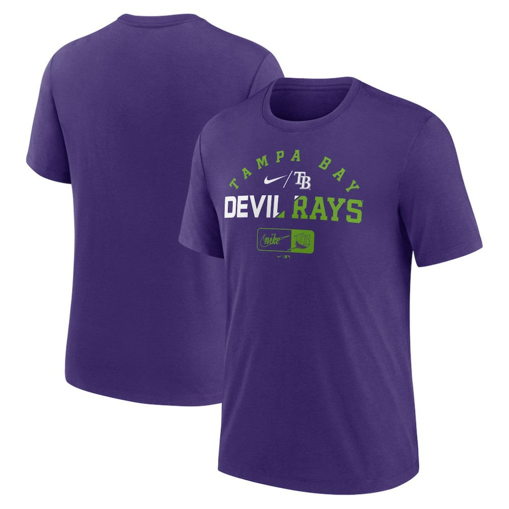 Tampa Bay Rays Nike Rewind Review Slash Tri-Blend T-Shirt for sale