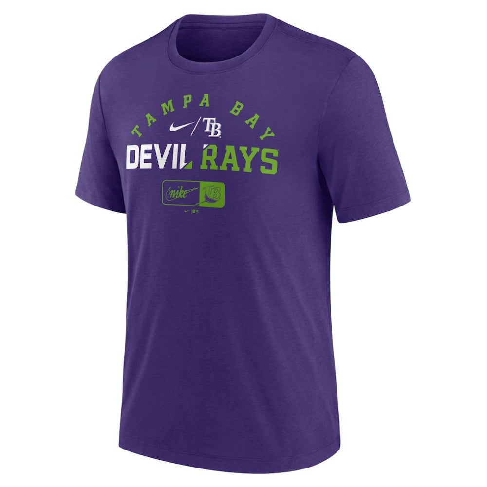 Tampa Bay Rays Nike Rewind Review Slash Tri-Blend T-Shirt for sale