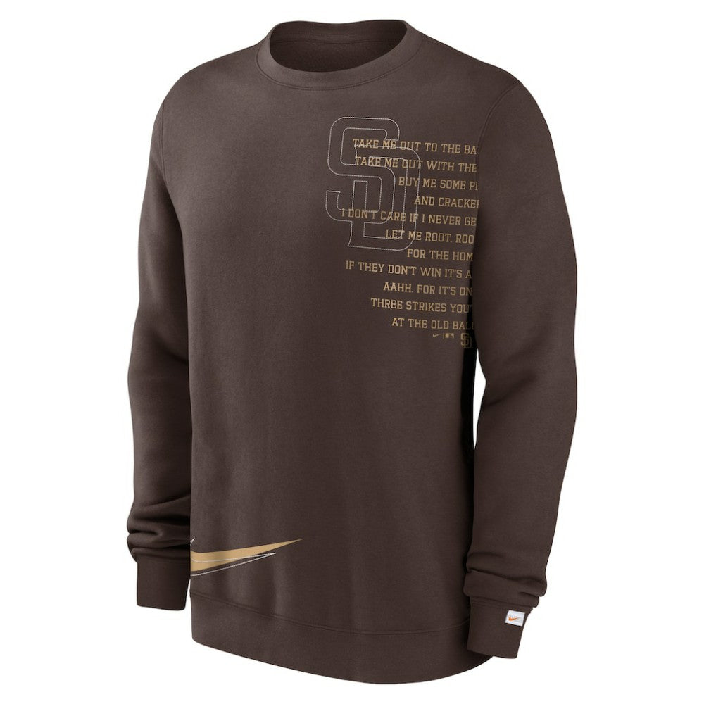 San Diego Padres Nike Statement Ball Game Fleece Pullover Sweatshirt for sale
