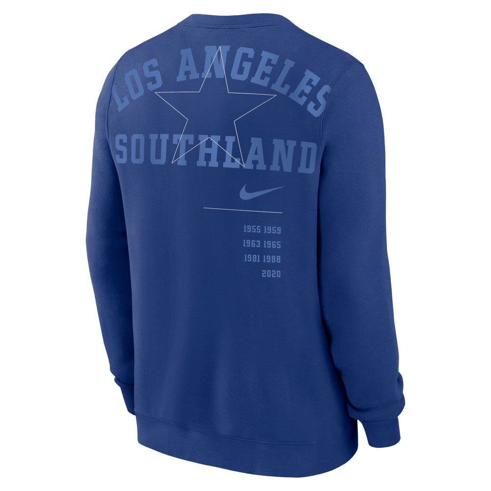 Los Angeles Dodgers Nike Statement Ball Game Fleece Pullover Sweatshirt Sale