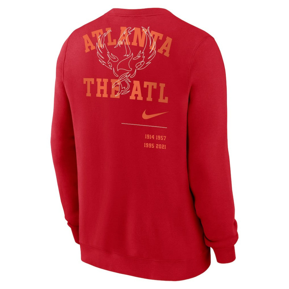 Atlanta Braves Nike Statement Ball Game Fleece Pullover Sweatshirt Near Me