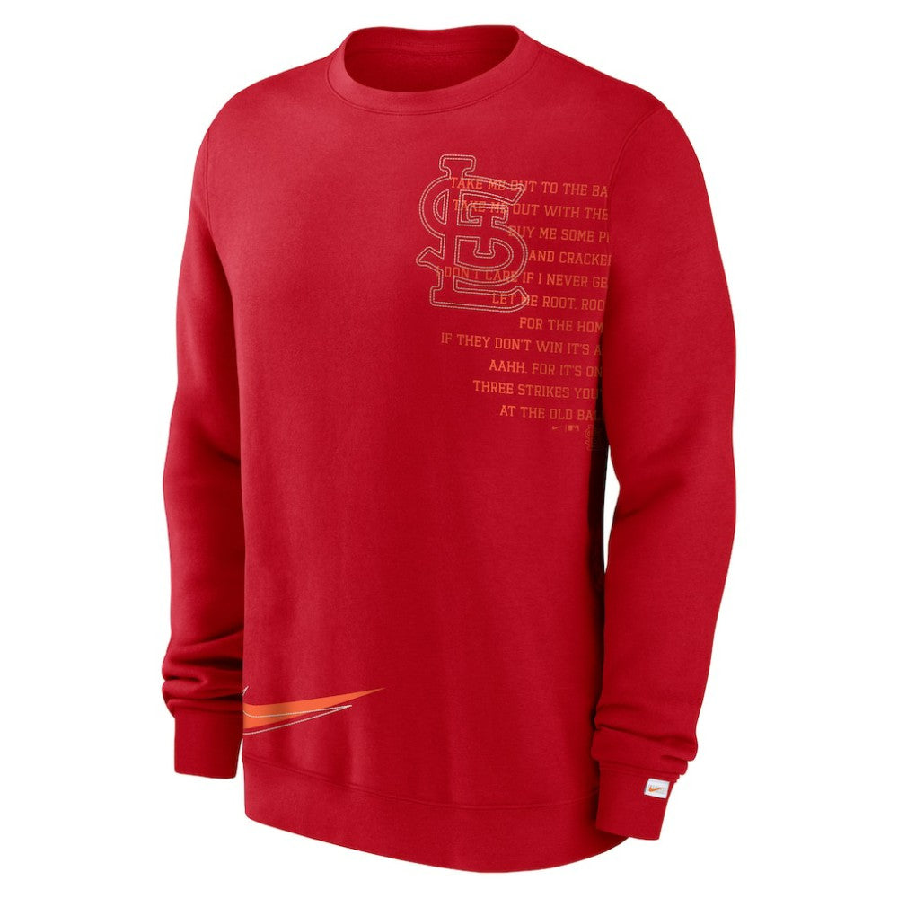 St. Louis Cardinals Nike Statement Ball Game Fleece Pullover Sweatshirt for sale