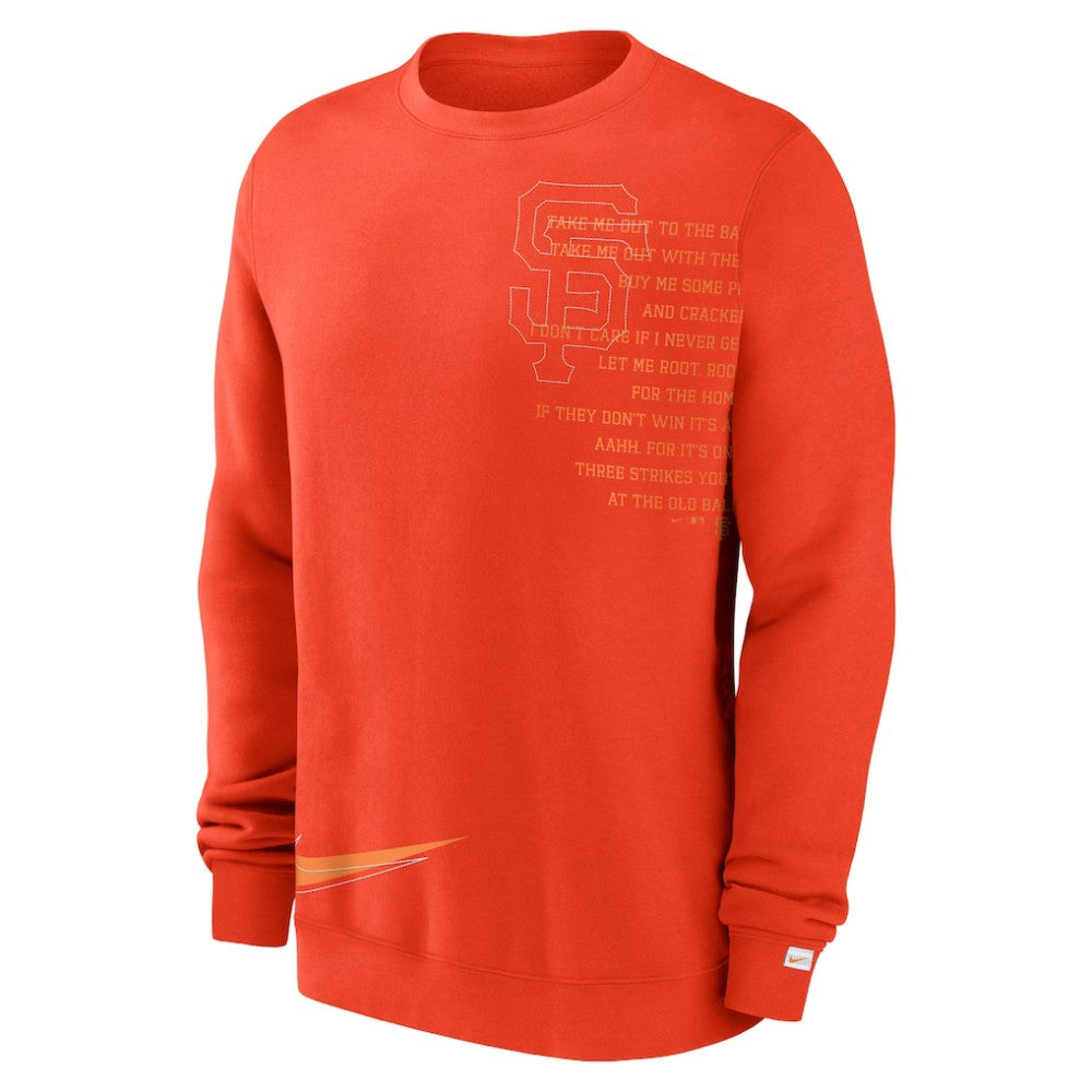 San Francisco Giants Nike Statement Ball Game Fleece Pullover Sweatshirt Clearance