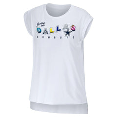 Dallas Cowboys WEAR by Erin Andrews Women's Greetings From Muscle T-Shirt White - NFL