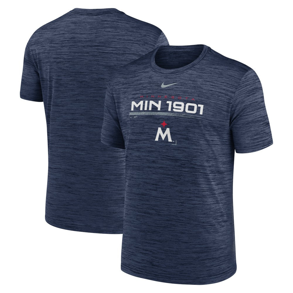 Minnesota Twins Nike Wordmark Velocity Performance T-Shirt On Sale