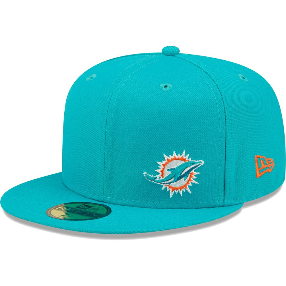 Miami Dolphins New Era Flawless 59FIFTY Fitted Hat Aqua - NFL