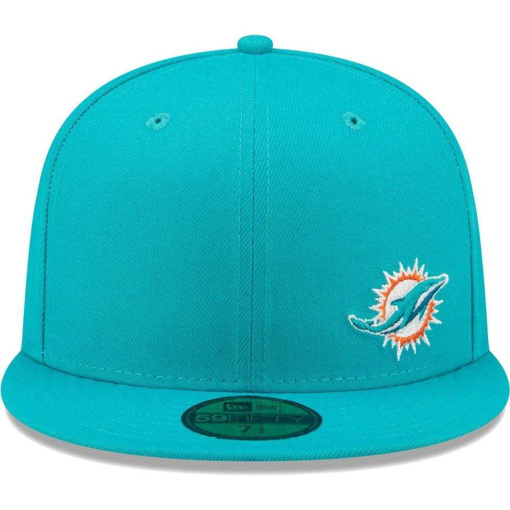 Miami Dolphins New Era Flawless 59FIFTY Fitted Hat Aqua - NFL