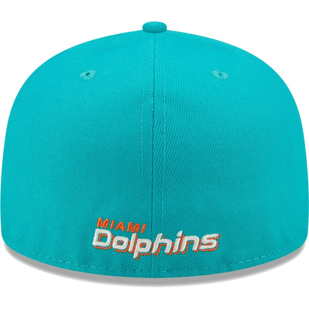 Miami Dolphins New Era Flawless 59FIFTY Fitted Hat Aqua - NFL