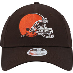 Cleveland Browns New Era Women's Simple 9FORTY Adjustable Hat Brown - NFL