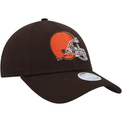 Cleveland Browns New Era Women's Simple 9FORTY Adjustable Hat Brown - NFL