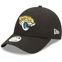 Jacksonville Jaguars New Era Women's Simple 9FORTY Adjustable Hat Black - NFL