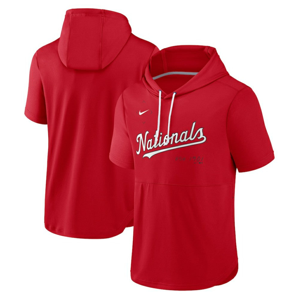 Washington Nationals Nike Springer Short Sleeve Team Pullover Hoodie Online
