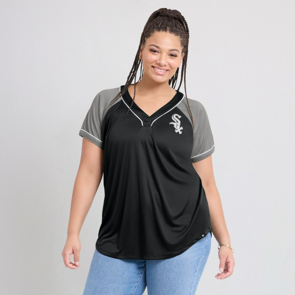 Chicago White Sox Fanatics Women's Ultimate Style Raglan V-Neck T-Shirt Sale
