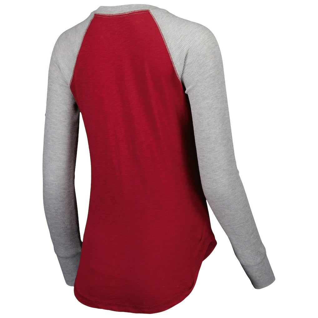 Washington Commanders Touch Women's Waffle Raglan Lightweight Long Sleeve T-Shirt Burgundy - NFL