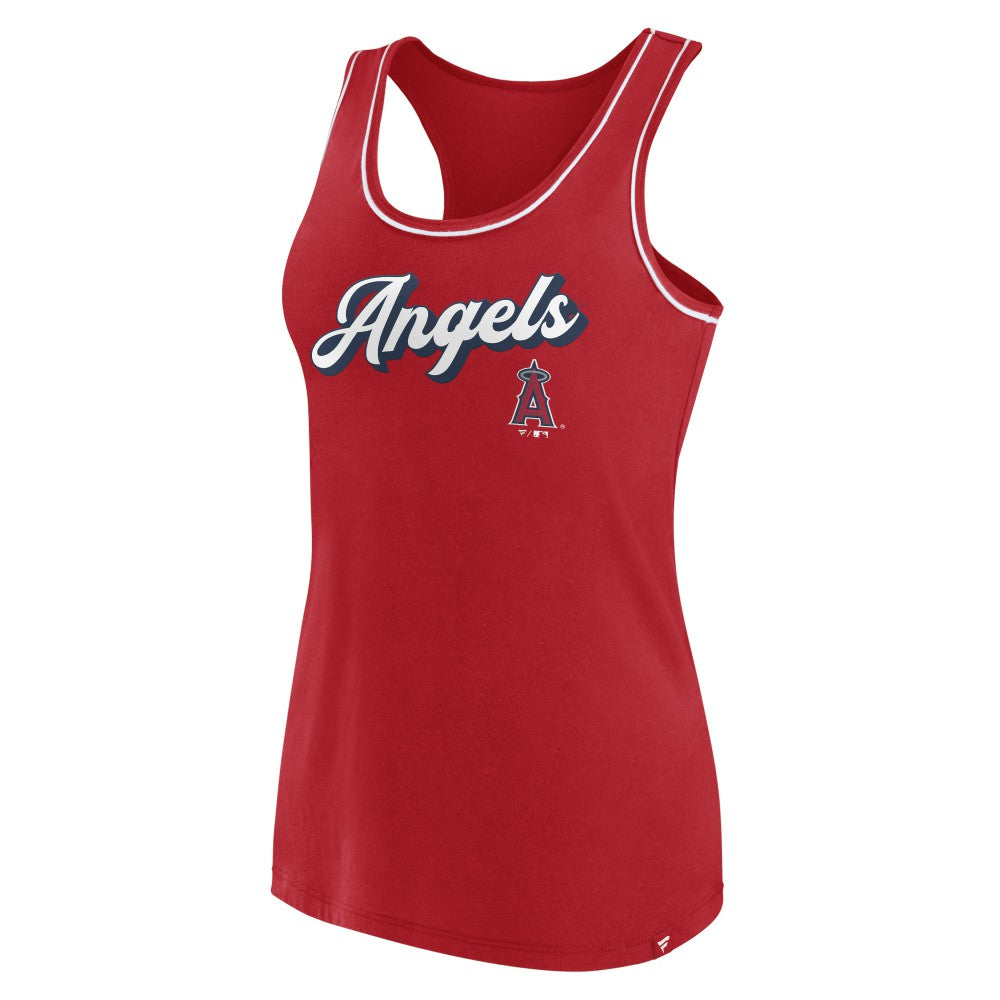 Los Angeles Angels Fanatics Women's Wordmark Logo Racerback Tank Top Sale