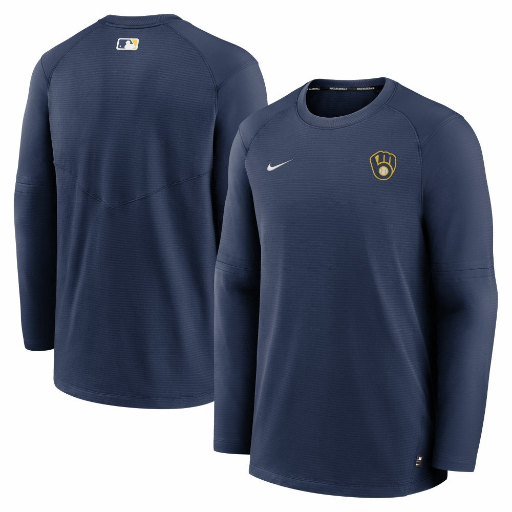 Milwaukee Brewers Nike Authentic Collection Logo Performance Long Sleeve T-Shirt Clearance
