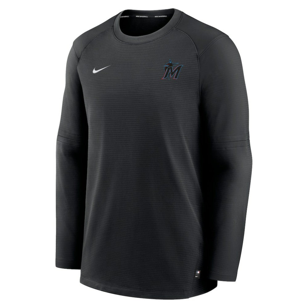 Miami Marlins Nike Authentic Collection Logo Performance Long Sleeve T-Shirt Online