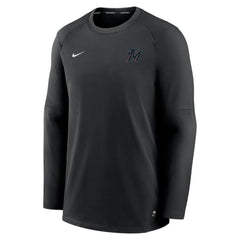 Miami Marlins Nike Authentic Collection Logo Performance Long Sleeve T-Shirt Online