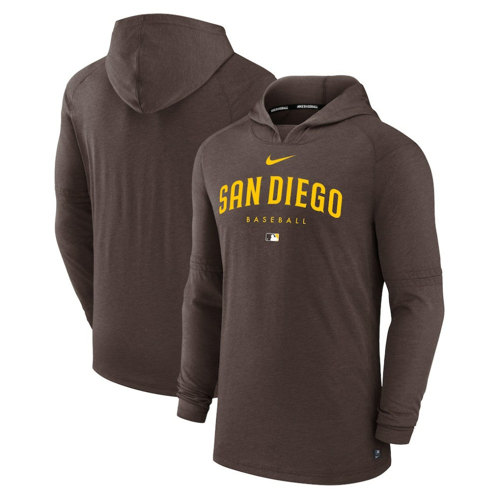 San Diego Padres Nike Authentic Collection Lightweight Dri-FIT Hooded Pullover Clearance