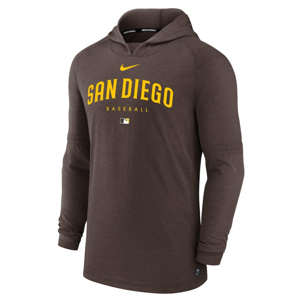 San Diego Padres Nike Authentic Collection Lightweight Dri-FIT Hooded Pullover Clearance