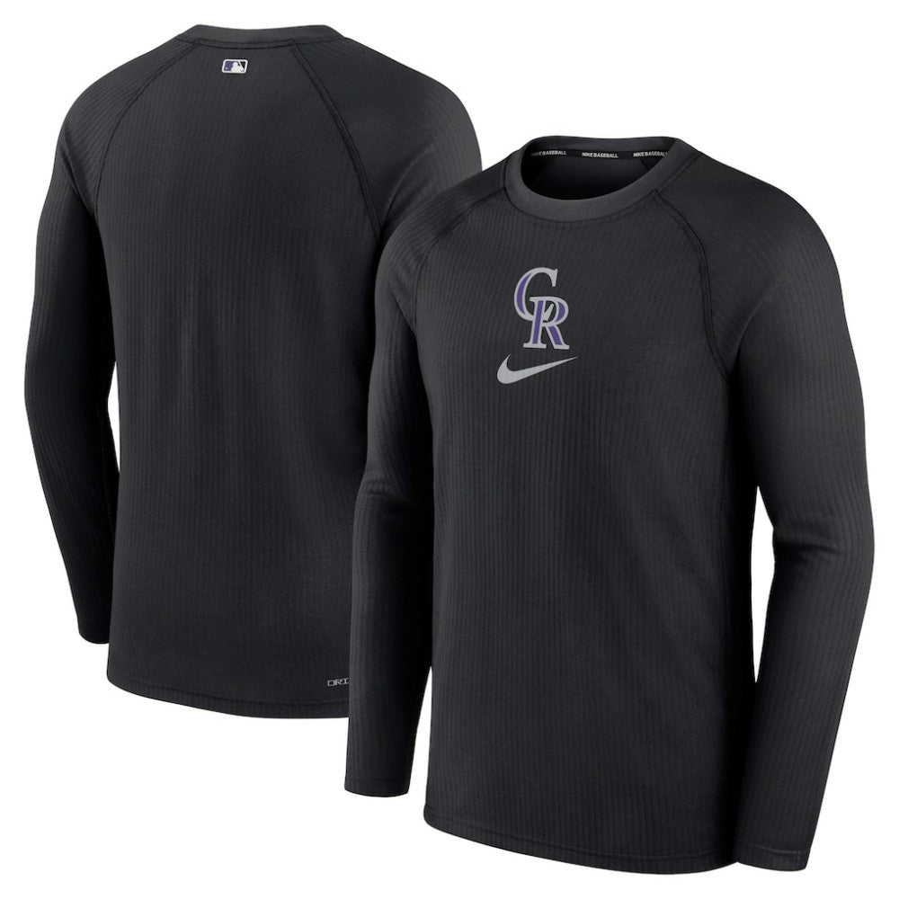 Colorado Rockies Nike Authentic Collection Game Raglan Performance Long Sleeve T-Shirt Clearance