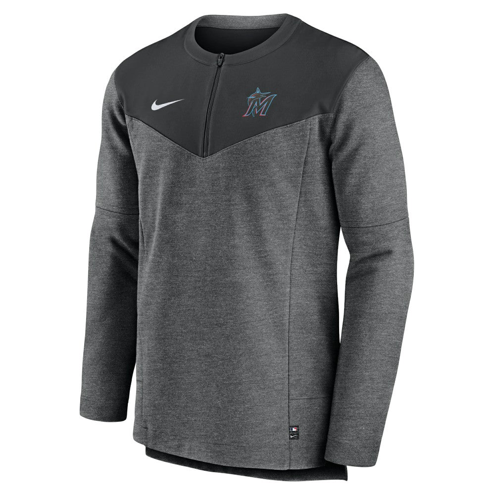 Miami Marlins Nike Authentic Collection Game Time Performance Half-Zip Top Clearance
