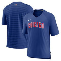 Chicago Cubs Nike Authentic Collection Pregame Raglan Performance V-Neck T-Shirt Clearance