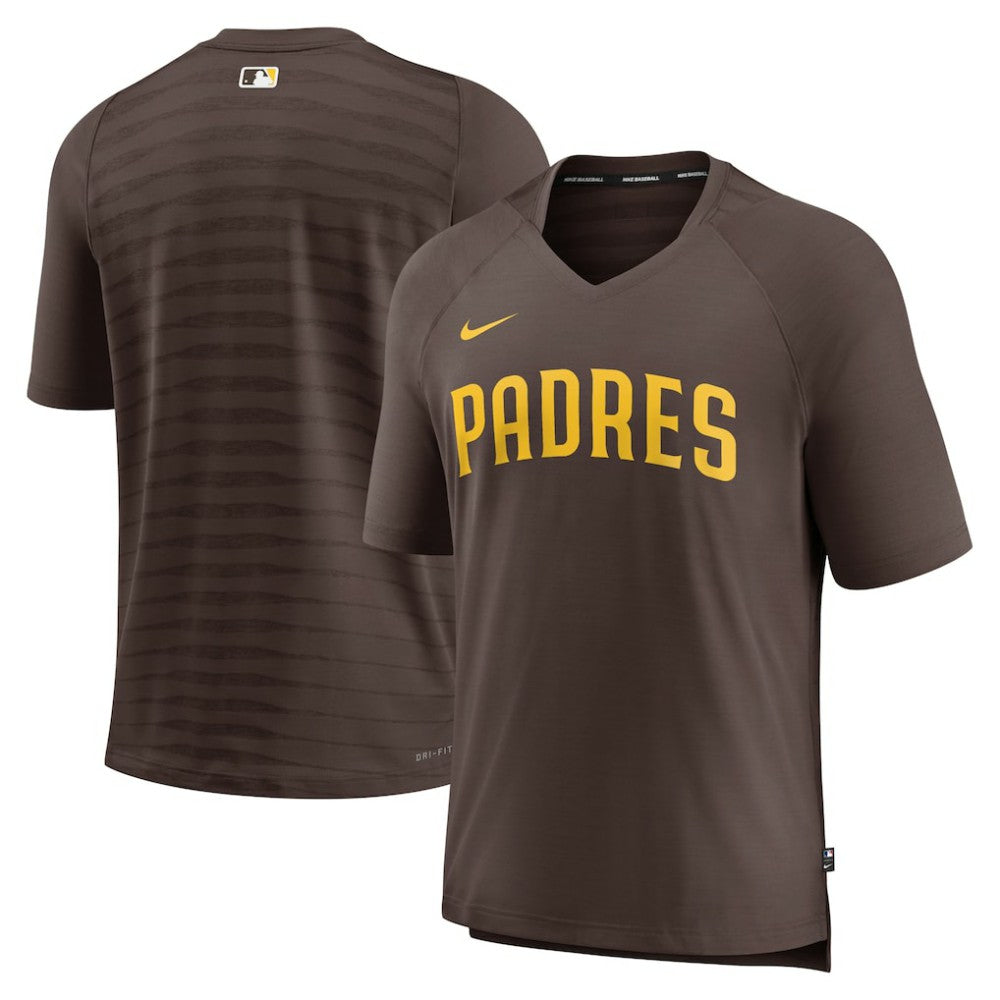 San Diego Padres Nike Authentic Collection Pregame Raglan Performance V-Neck T-Shirt Sale