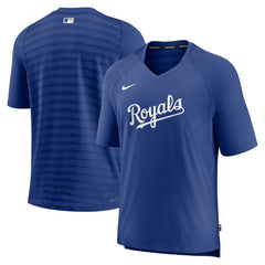 Kansas City Royals Nike Authentic Collection Pregame Raglan Performance V-Neck T-Shirt Clearance