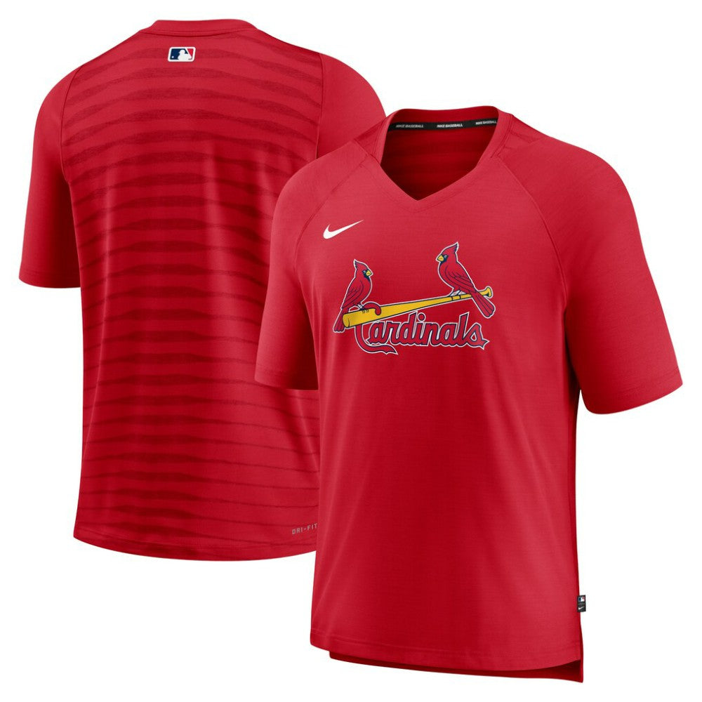 St. Louis Cardinals Nike Authentic Collection Pregame Raglan Performance V-Neck T-Shirt Sale
