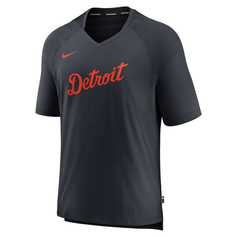 Detroit Tigers Nike Authentic Collection Pregame Raglan Performance V-Neck T-Shirt On Sale