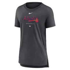 Atlanta Braves Nike Women's Authentic Collection Early Work Tri-Blend T-Shirt for sale
