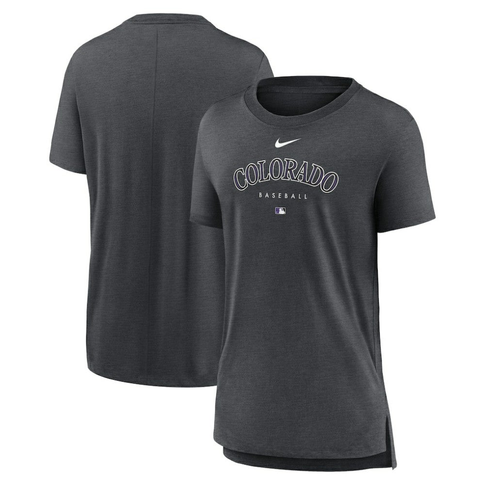 Colorado Rockies Nike Women's Authentic Collection Early Work Tri-Blend T-Shirt Clearance