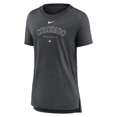 Colorado Rockies Nike Women's Authentic Collection Early Work Tri-Blend T-Shirt Clearance