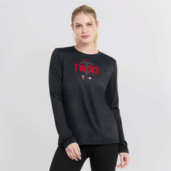 Minnesota Twins Nike Women's Authentic Collection Legend Performance Long Sleeve T-Shirt - On Sale