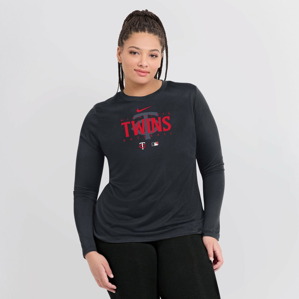 Minnesota Twins Nike Women's Authentic Collection Legend Performance Long Sleeve T-Shirt - On Sale