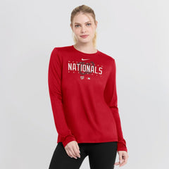 Washington Nationals Nike Women's Authentic Collection Legend Performance Long Sleeve T-Shirt Lifestyle