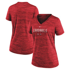 St. Louis Cardinals Nike Women's Authentic Collection Velocity Practice Performance V-Neck T-Shirt Clearance