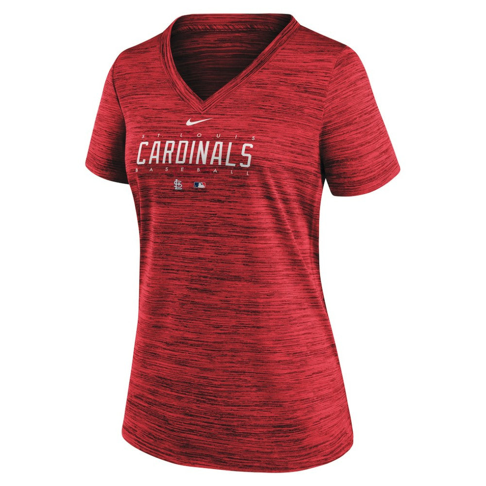 St. Louis Cardinals Nike Women's Authentic Collection Velocity Practice Performance V-Neck T-Shirt Clearance