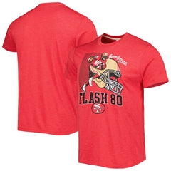 Jerry Rice San Francisco 49ers Homage Unisex Caricature Retired Player Tri-Blend T-Shirt Scarlet - NFL