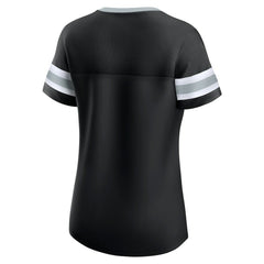 Las Vegas Raiders Women's Plus Size Original State Lace-Up T-Shirt Black - Fanatics