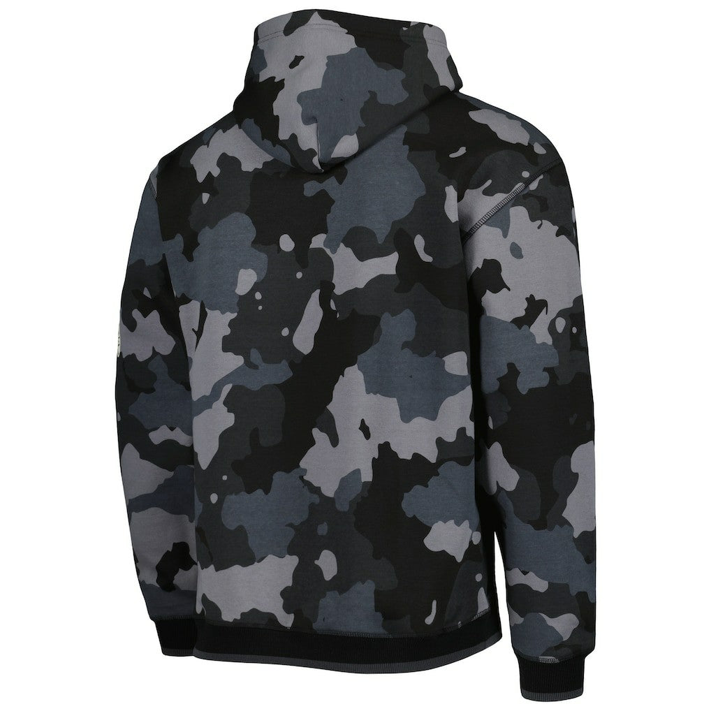 Cleveland Browns The Wild Collective Camo Pullover Hoodie Black - NFL