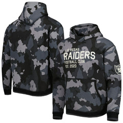 Las Vegas Raiders The Wild Collective Camo Pullover Hoodie Black - NFL