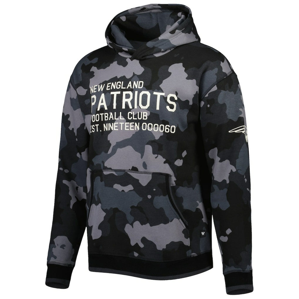 New England Patriots The Wild Collective Camo Pullover Hoodie Black - NFL