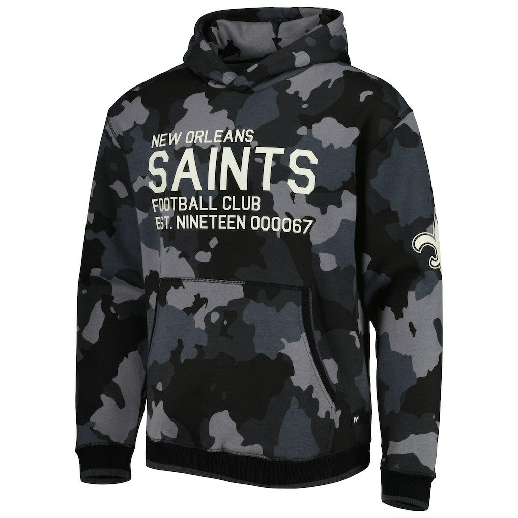 New Orleans Saints The Wild Collective Camo Pullover Hoodie Black - NFL